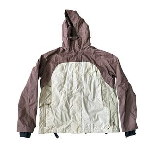 DC Ski Jacket Snow Jacket Brown Removable Hoodie Waterproof Mens size Large